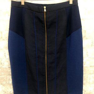 Club Monaco Blue Black pencil skirt with full adjustable zipper